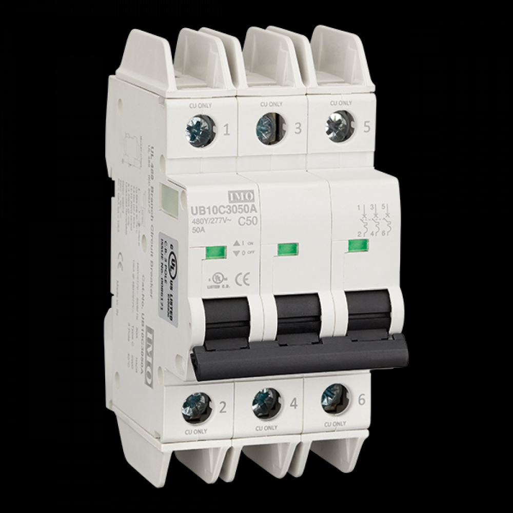 10kA UL489 MCB, 3 pole 50A D Curve