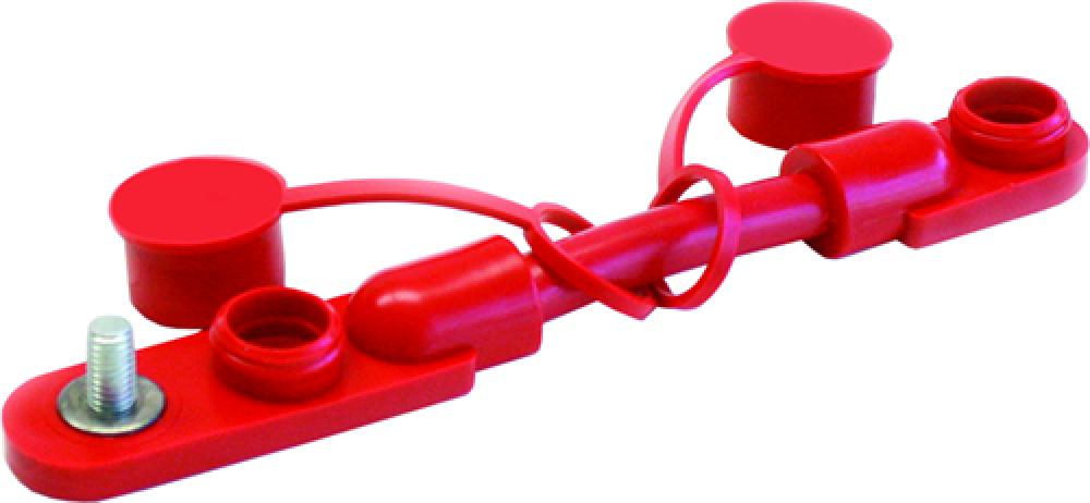 BATT CBL 2/0GA CONNECT+PROTECT 2-BATT 7&#34; RED