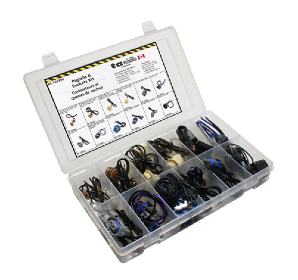 28PC Pigtail & Socket Assortment Kit - (Mini Flip Kit Series)