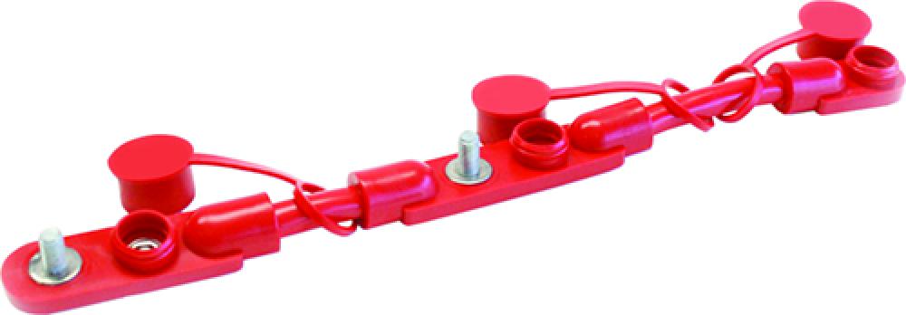 BATT CBL 2/0GA CONNECT+PROTECT 3-BATT 14&#34; RED