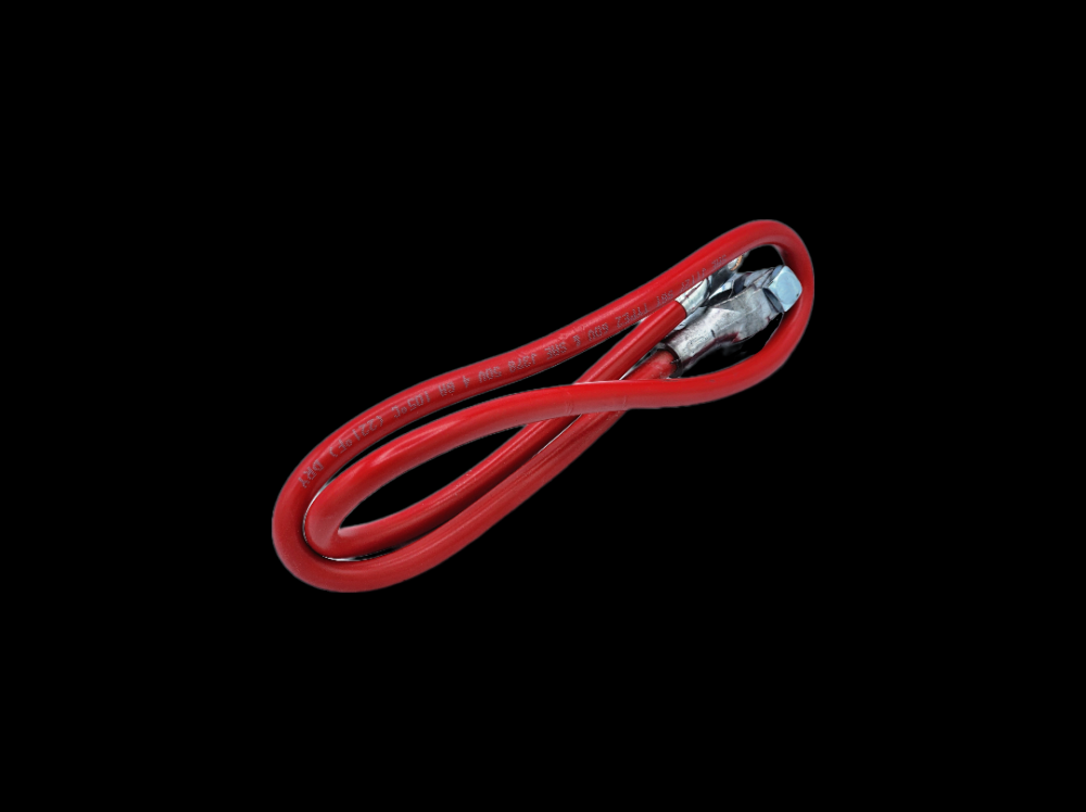BATT CBL 4GA-TOP POST NO LEAD 34Inch RED