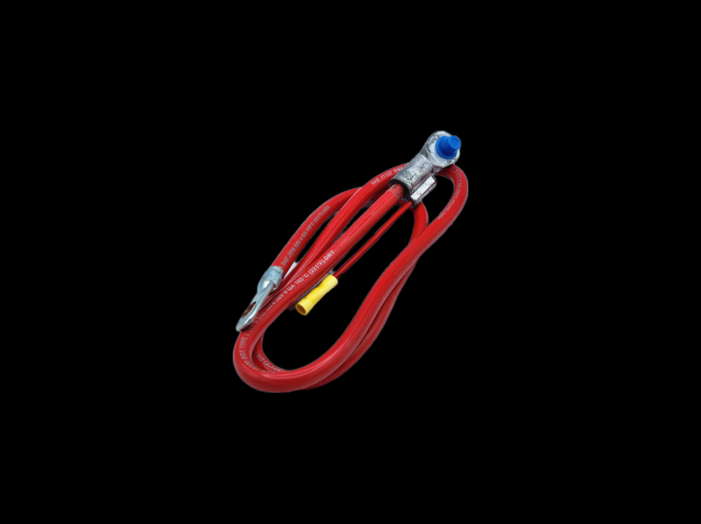 BATT CBL 4GA-SIDE TERM W/LEAD 40Inch RED