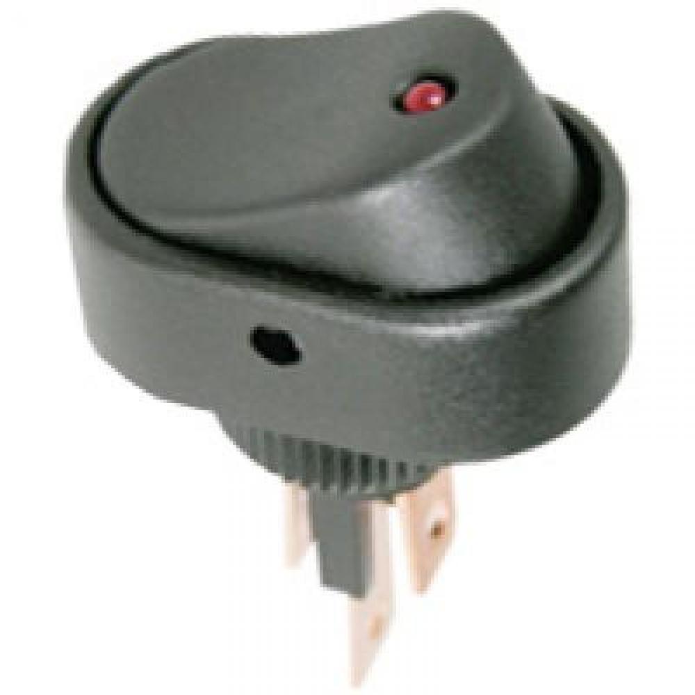 Switch Rocker On Off SPST 30A 12Vdc Green Oval