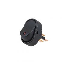 Techspan 35-3370 - Switch Rocker On Off SPST 30A 12Vdc Red Oval LED