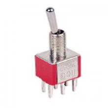 Techspan 35-079 - Switch Toggle On On Dpdt Bat Toggle Pc Pins 5A