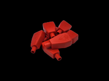 Techspan 762664 - BATT TERM BOOT [STRAIGHT] 6-4GA RED 10PK