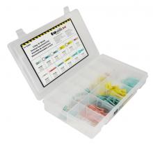 Techspan 763005 - 115PC Heat Shrink Terminal Assortment Kit - (Mini Flip Kit Series)