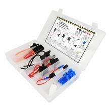 Techspan 766983 - 15PC Standard Blade Fuse Holders/Taps/Accessory Assortment Kit - (Mini Flip Kit Series)
