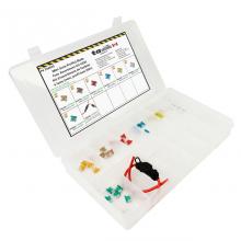 Techspan 766979 - 36PC LED Mini (Low-Profile) Blade Fuse Assortment Kit - (Mini Flip Kit Series)