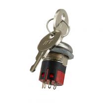 Techspan 35-3197 - Switch Key Lock On Off On SP3T 45  Flat Key 4A