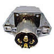 Techspan 764027 - TRLR CONN SOCKET FEM HD 7POLE 2HOLE SOLID PIN