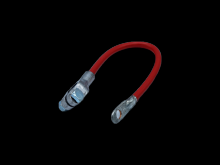 Techspan 767822 - BATT CBL 4GA-TOP POST NO LEAD 12Inch RED