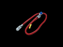 Techspan 767872 - BATT CBL 4GA-SIDE TERM W/LEAD 25Inch RED