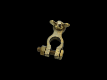 Techspan 762535 - BATT TERM WING-NUT BRASS NEGATIVE 5/16" 10PK