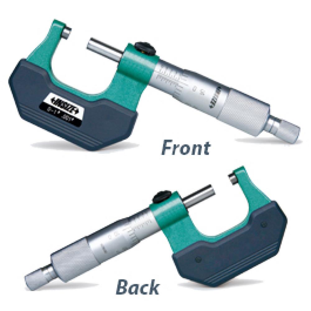 OUTSIDE MICROMETER FOR LEFT OR RIGHT HAND, 1-2&#34;, GRADUATION .001&#34;