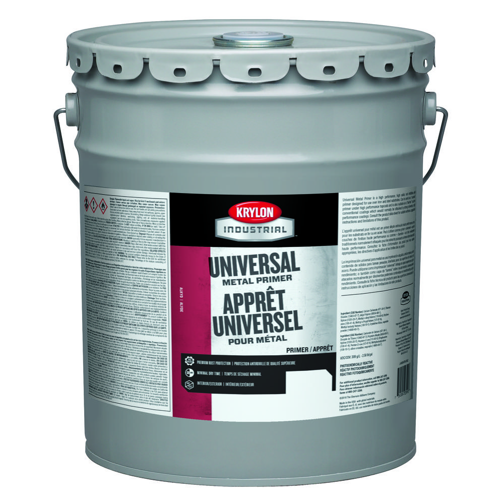 Krylon Industrial Universal Metal Primer, White, 5 Gallon