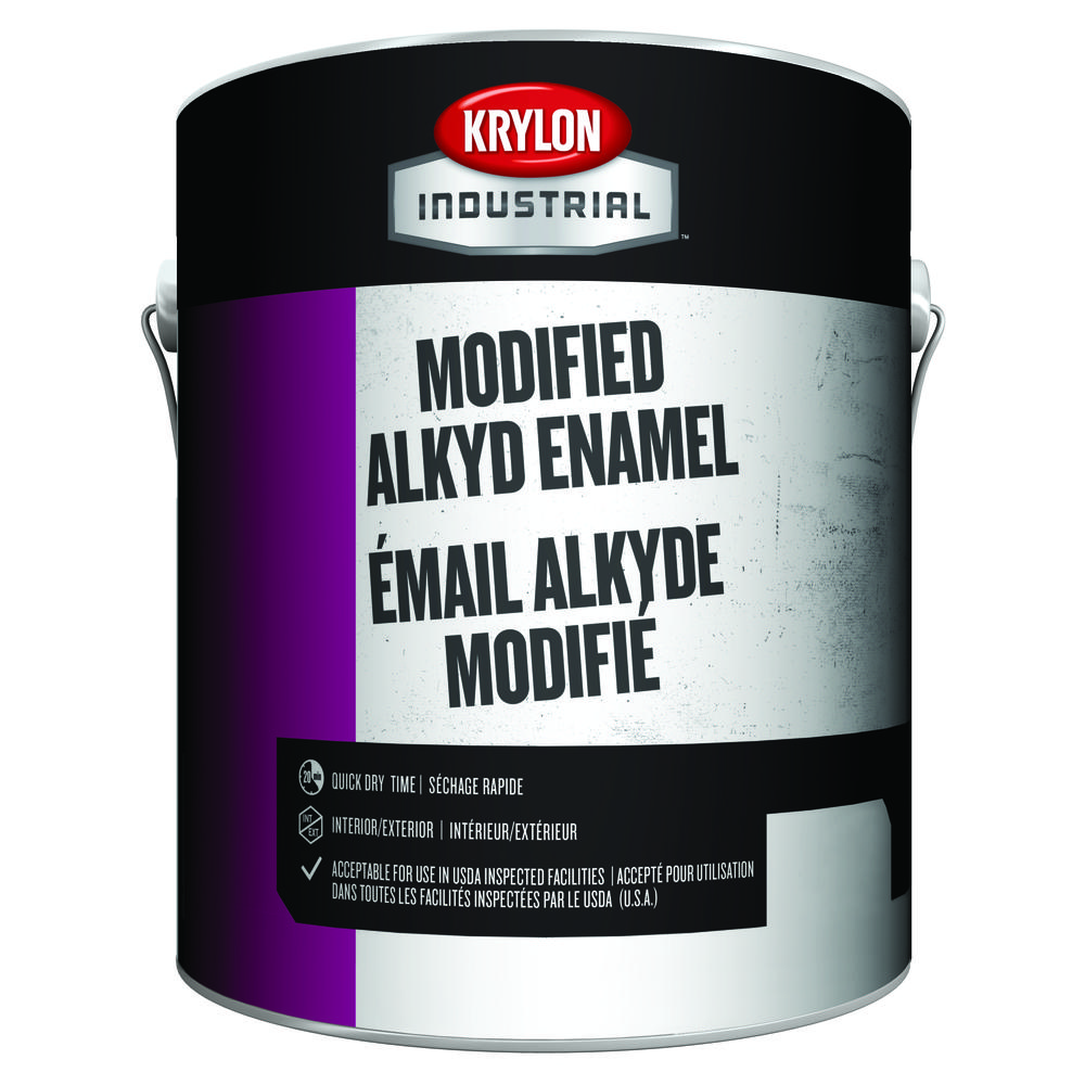 Krylon Industrial Modified Alkyd Enamel, Black, 1 Gallon