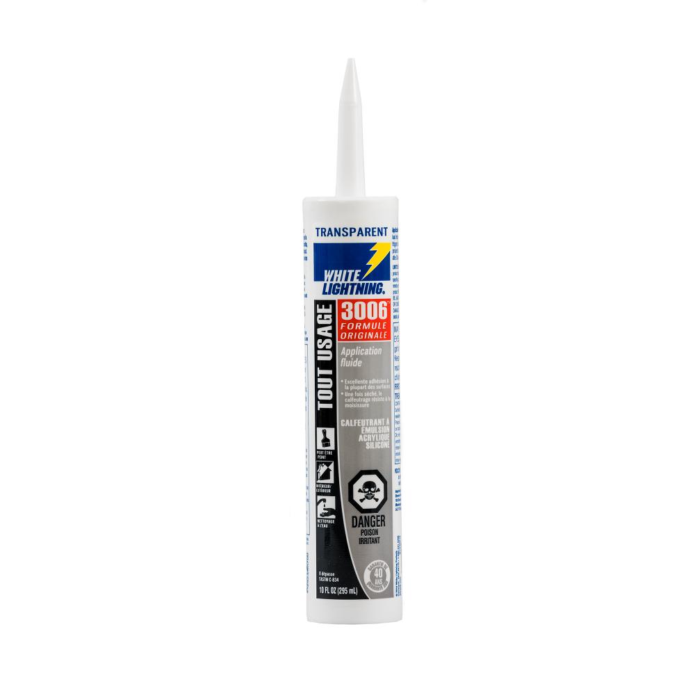 White Lightning® 3006™ Advanced Formula Caulk, White, 295 mL
