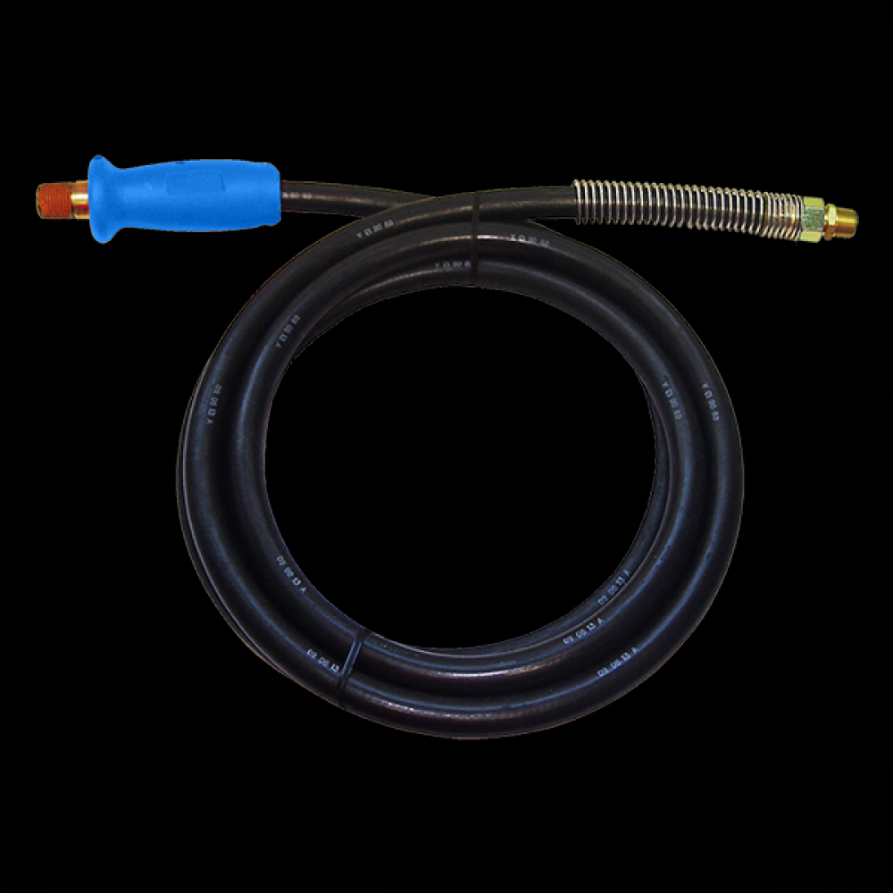 DOUBLE SWIVEL RUBBER AIR BRAKE LINES BLUE