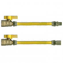Fairview Ltd ACS-50MBV-24 - 1/2 ID (5/8 OD) SS STATIONARY APPLIANCE CONNECTOR WITH VALVE 1/2 MPT