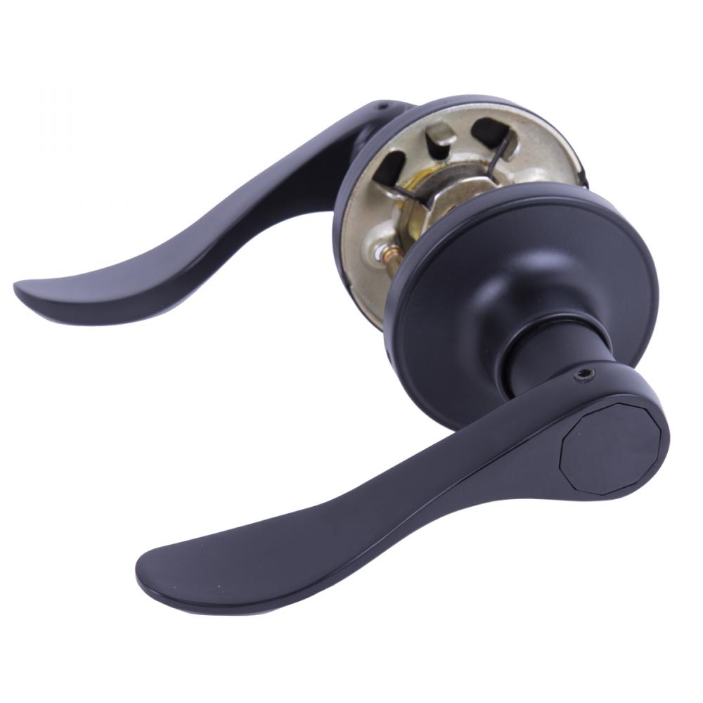 Door Lock Lever Passage Black Curved Handle