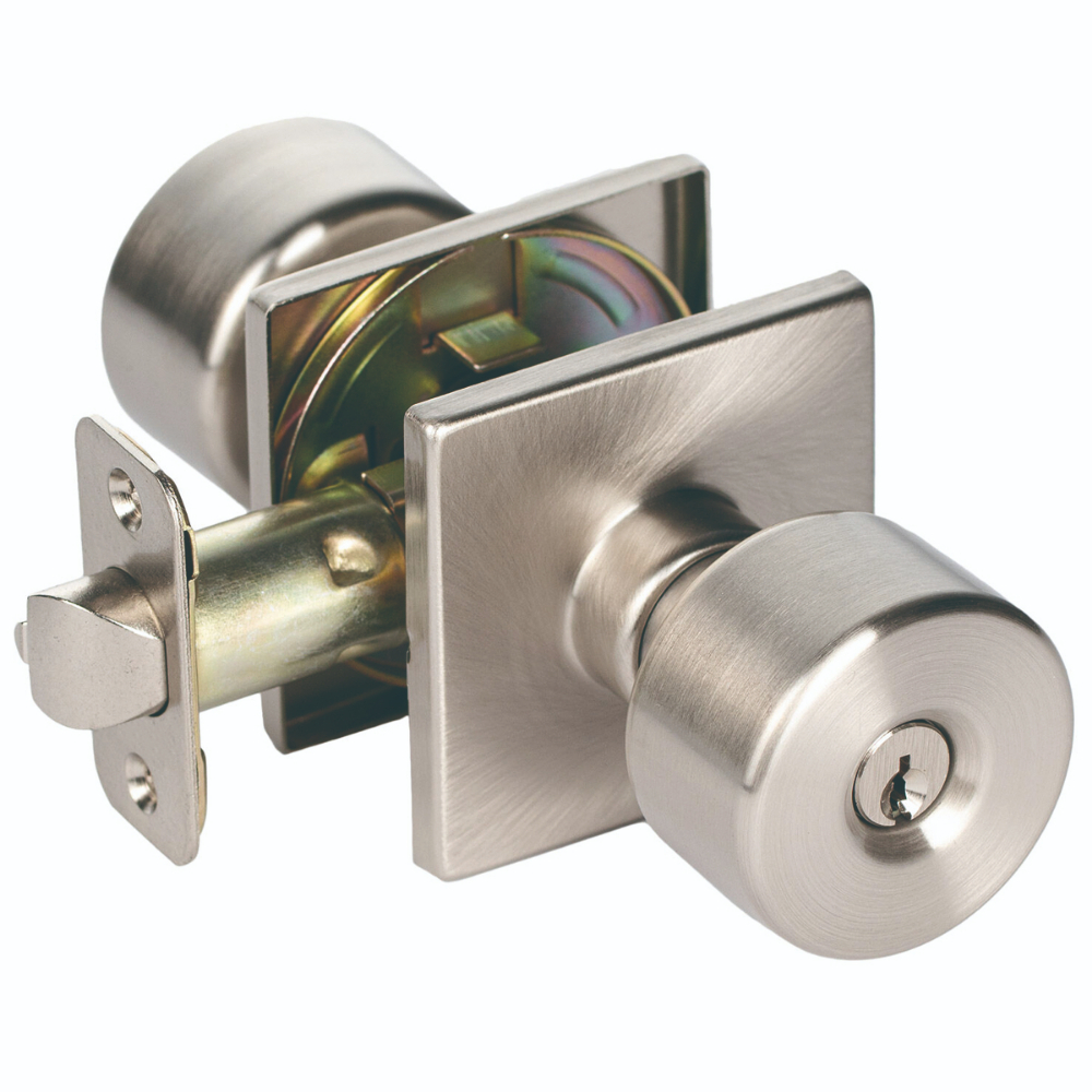 Door Lock Knob Entry Cove Satin Nickel