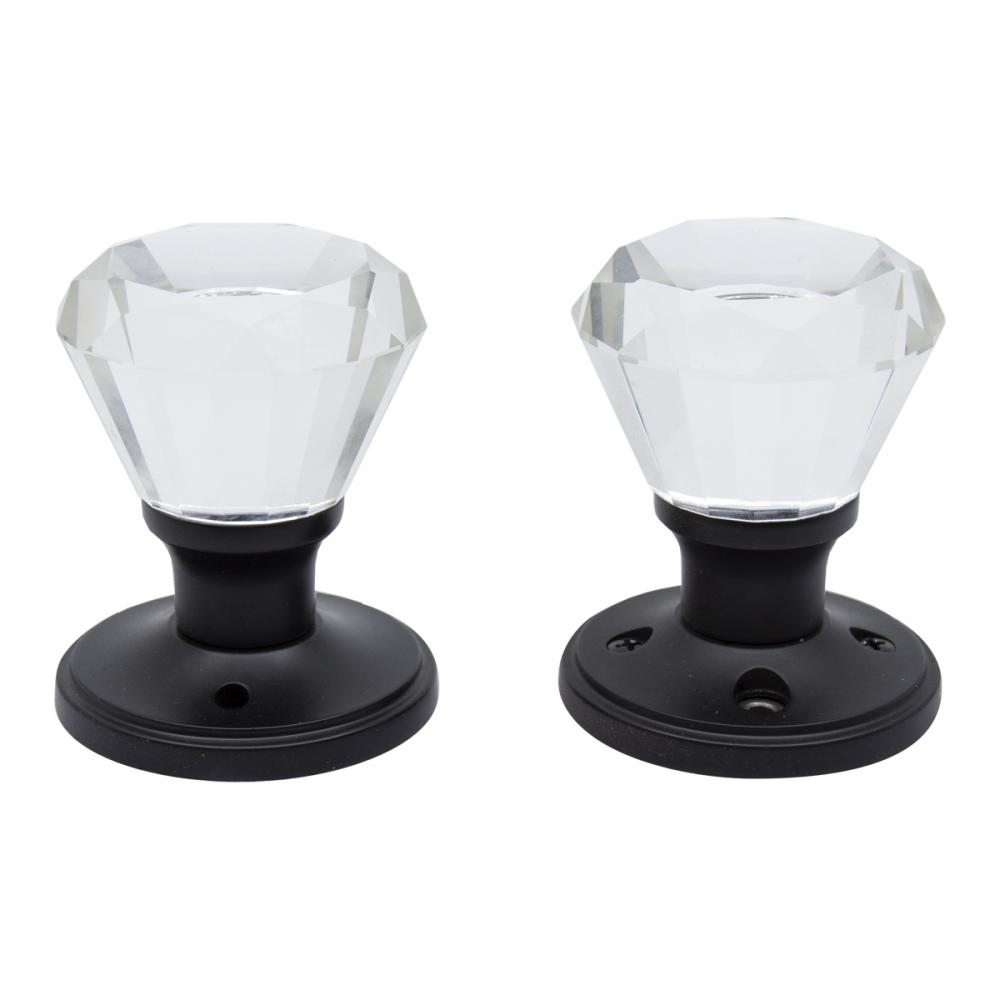 Door Knob Crystal Diamond Hallway Black