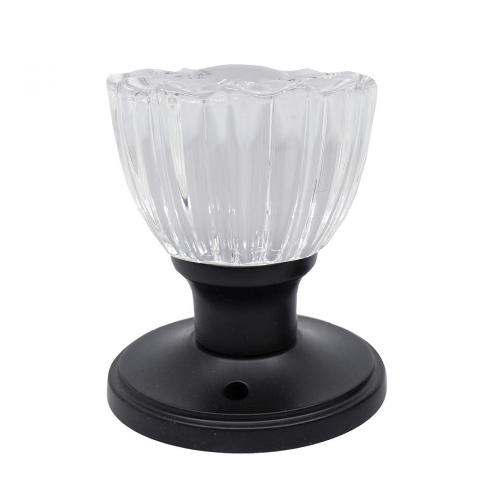 Door Knob Crystal Tulip Dummy Black