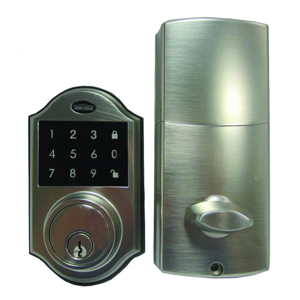 Ornate Electronic Deadbolt Satin Nickel