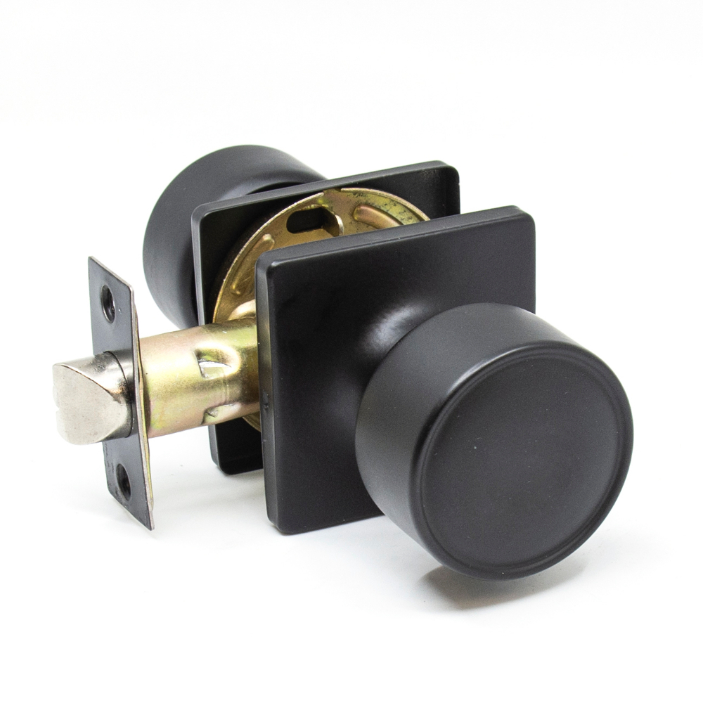 Door Lock Knob Passage Cove Matte Black