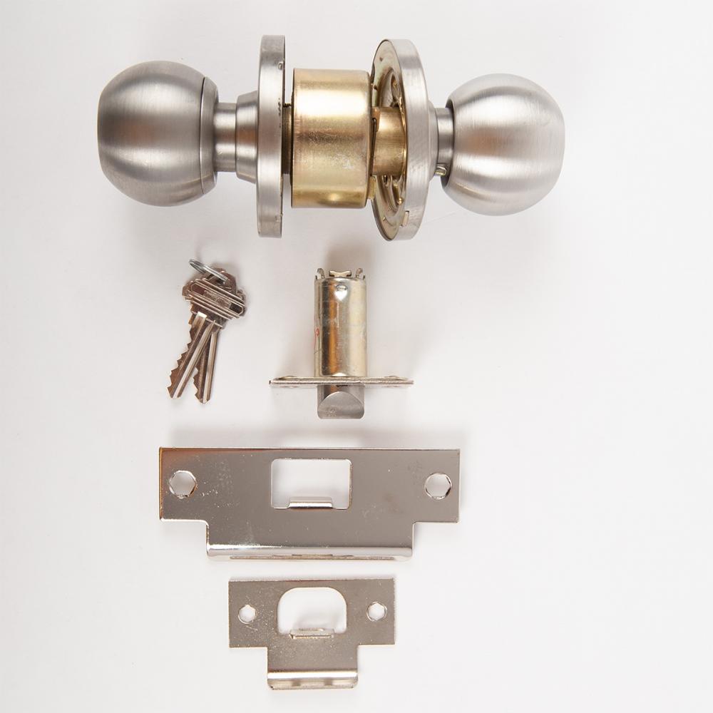 Door Lock Knob Entrance Satin Chrome (Commercial)