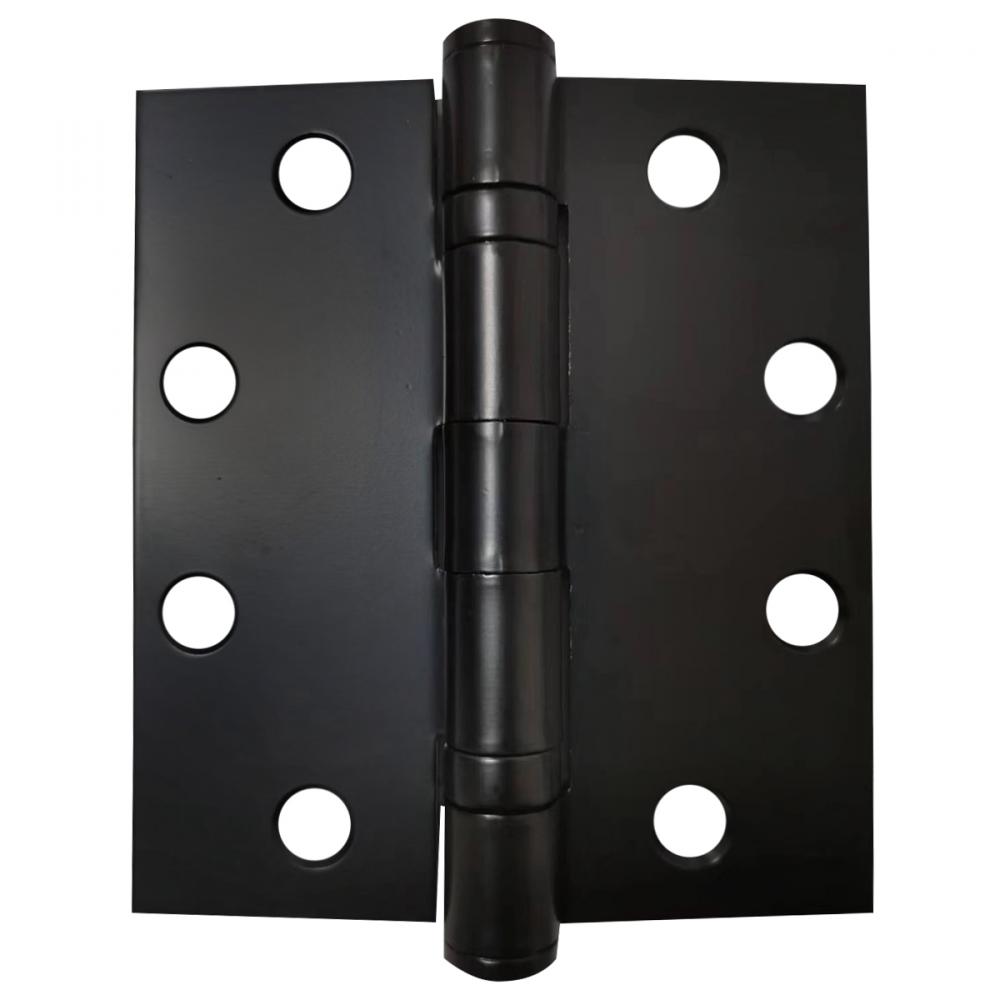 3PK Full Mortise Ball Bearing Butt Hinge 4in x 4½in Square Corner Matt Black
