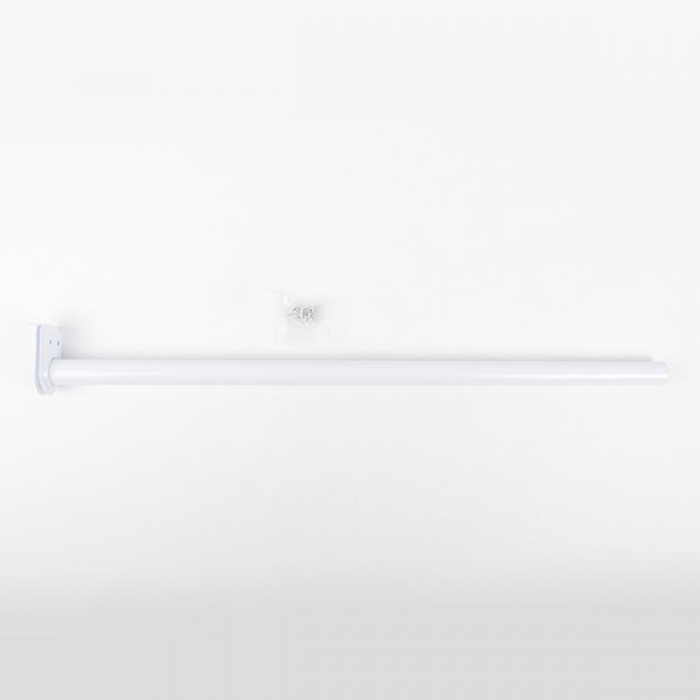 Closet Rod Adjustable 24in To 48in White