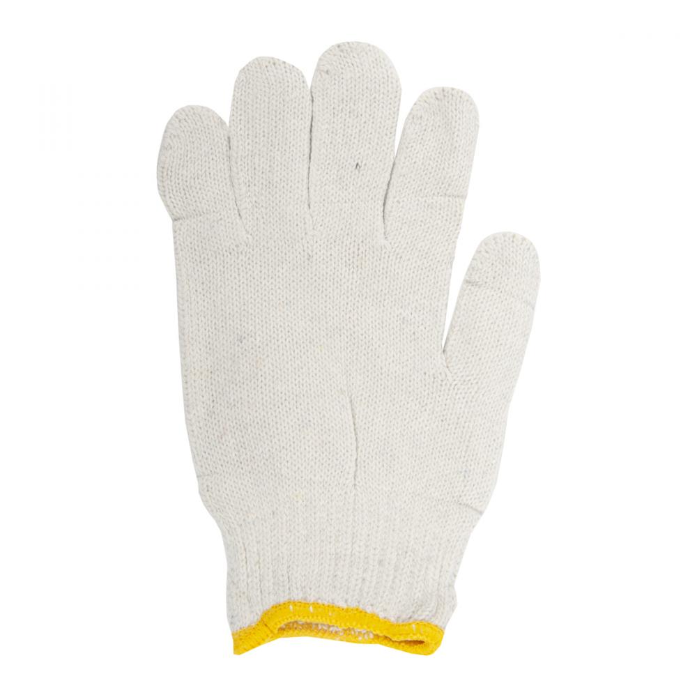1dz. Knitted Poly/Cotton Gloves Unbleached (L)