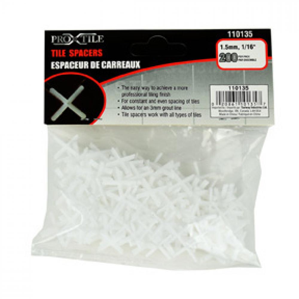 Tile Spacers 1.5mm (1/16in) 200PC