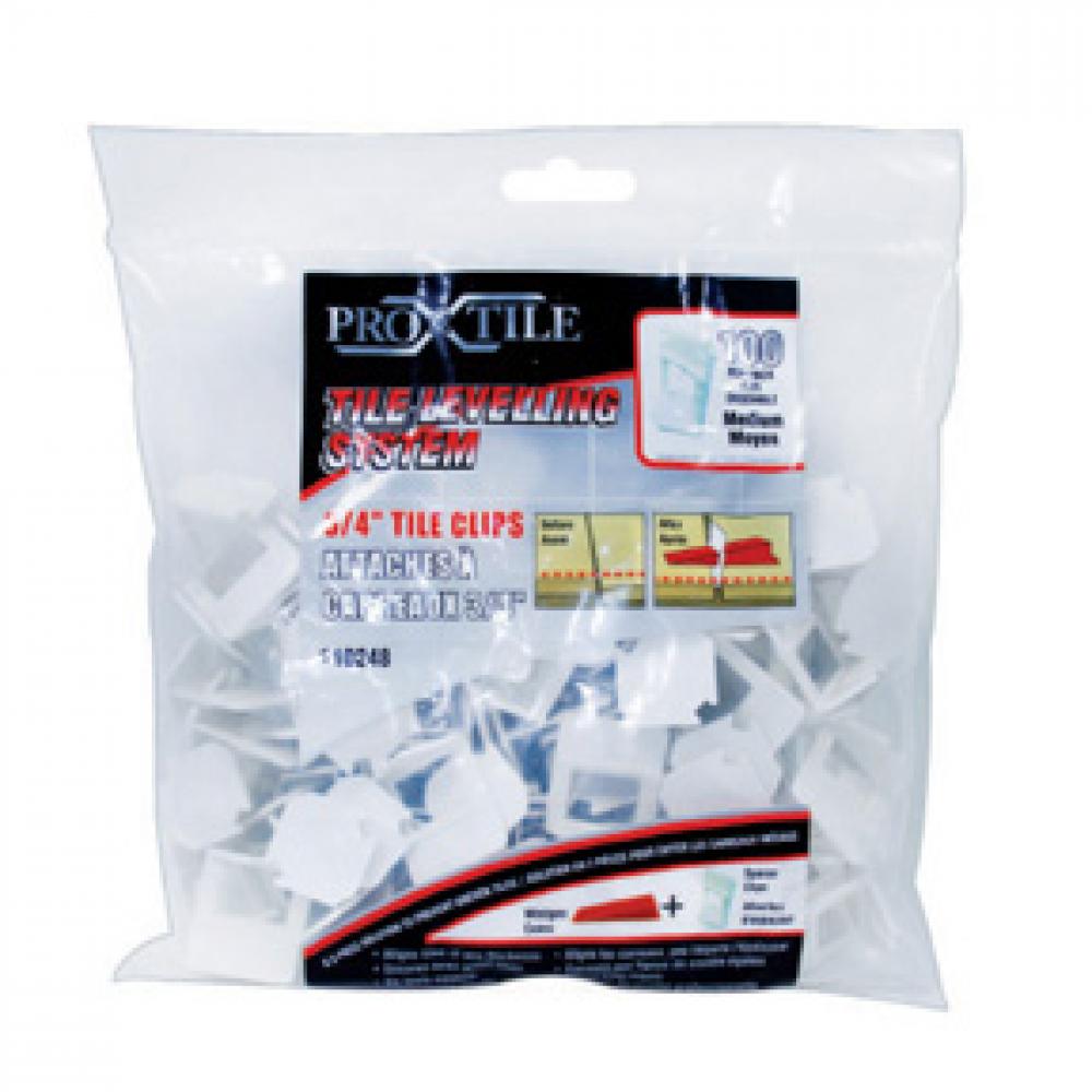Tile Levelling System Clips L-Type 2mm (1/16in) 100pc SURFACES