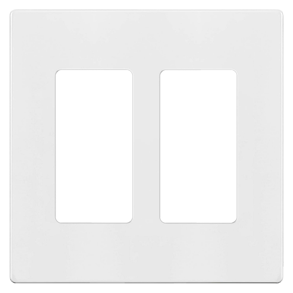 Decora 2-Gang Screwless Wall Plate White