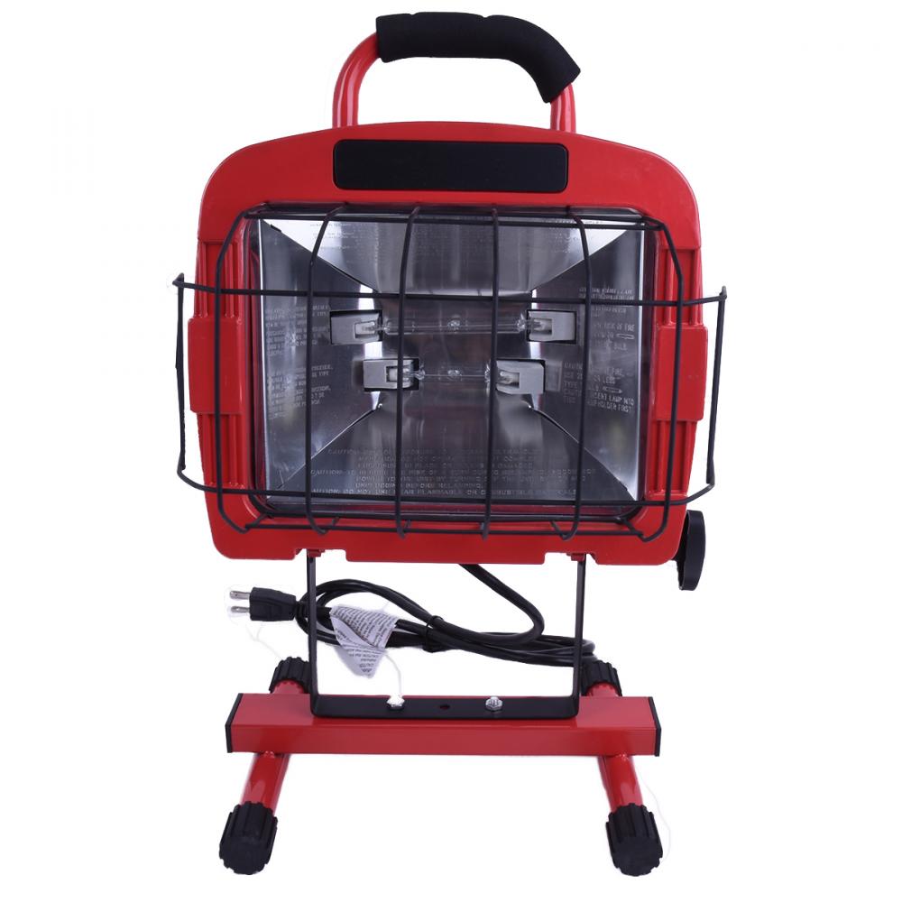 Portable Work Light 700W Halogen 5ft Cord Red