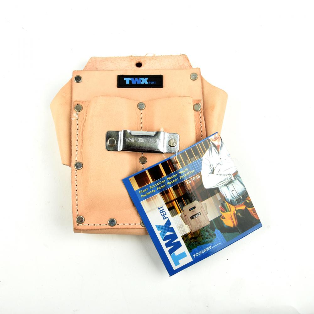 Floor Installer Master Pouch Natural/White Leather