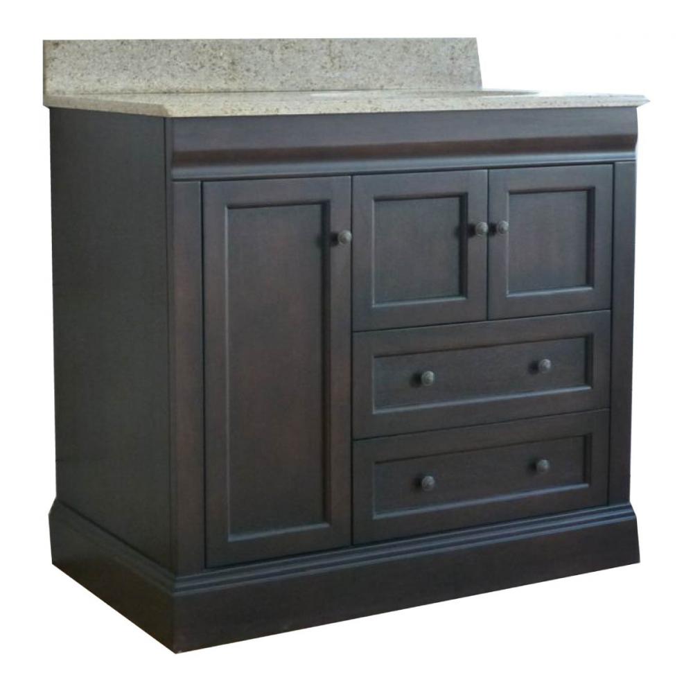 Vanity with Granite Top 36in White OC