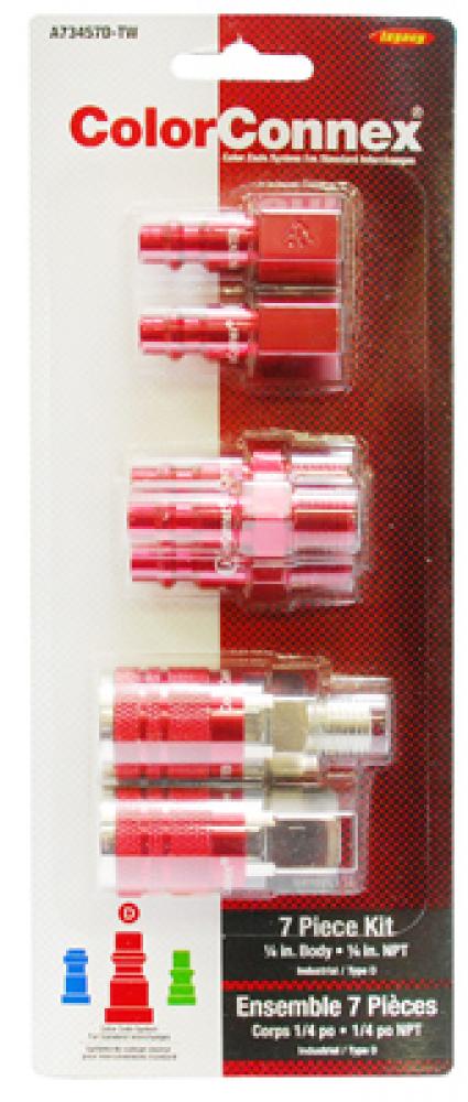 Red Coupler & Plug Kit ¼in 7pc