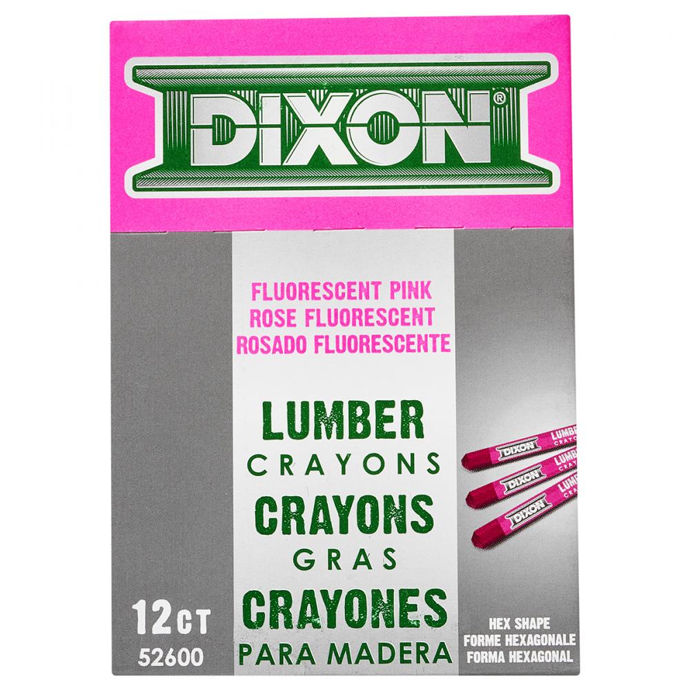 12Pk Lumber Crayon Neon Pink 526