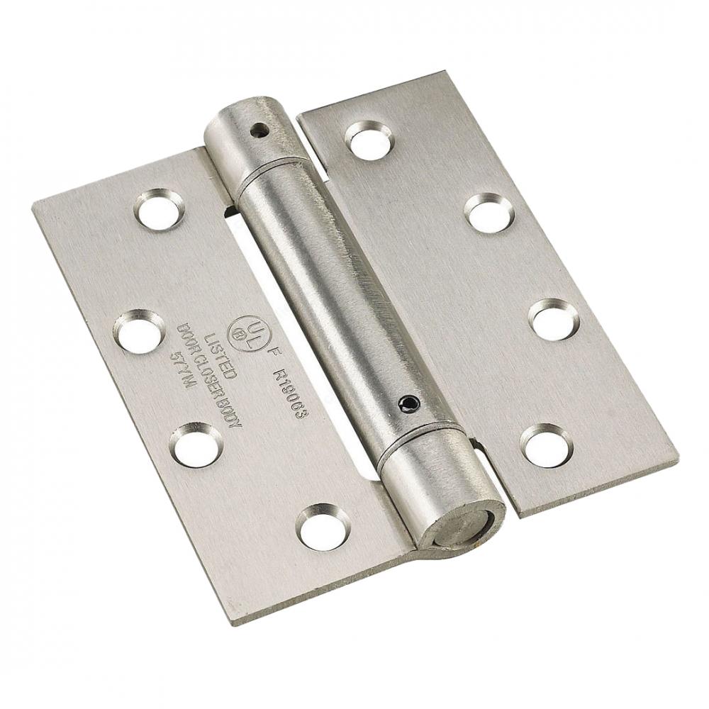 Full Mortise Adj. Spring Hinge 4-1/2in Brushed Nickel