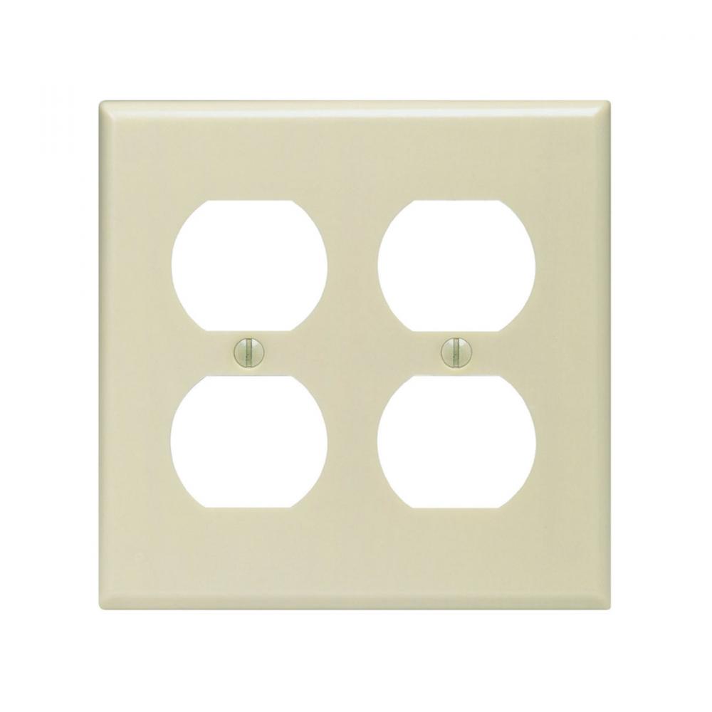 Decora Combo 2-Gang Wall Plate Ivory
