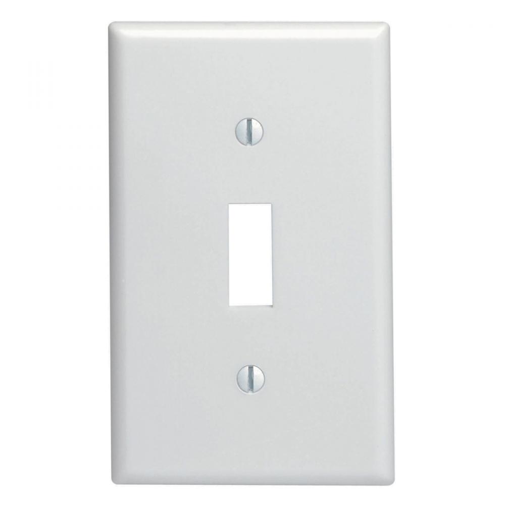 1 Gang White Toggle Plate