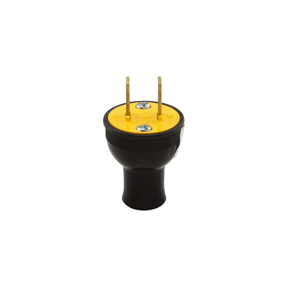 3123 Round Plug 15-Amp 125-Volt 2-Wire Black