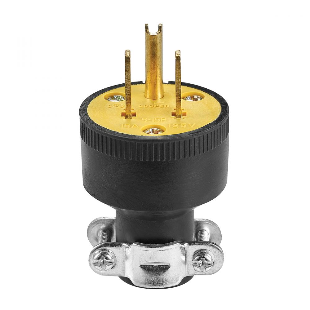 1709 Grounding Plug 15-A 125V 3-Wire Thermo Rubber