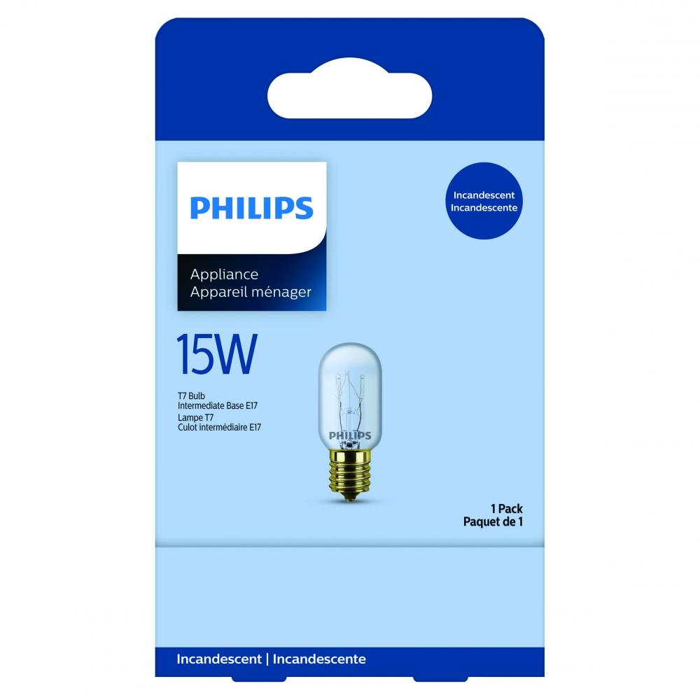 Bulb T7 Incandescent Appliance 15W Intermediate Base Clear