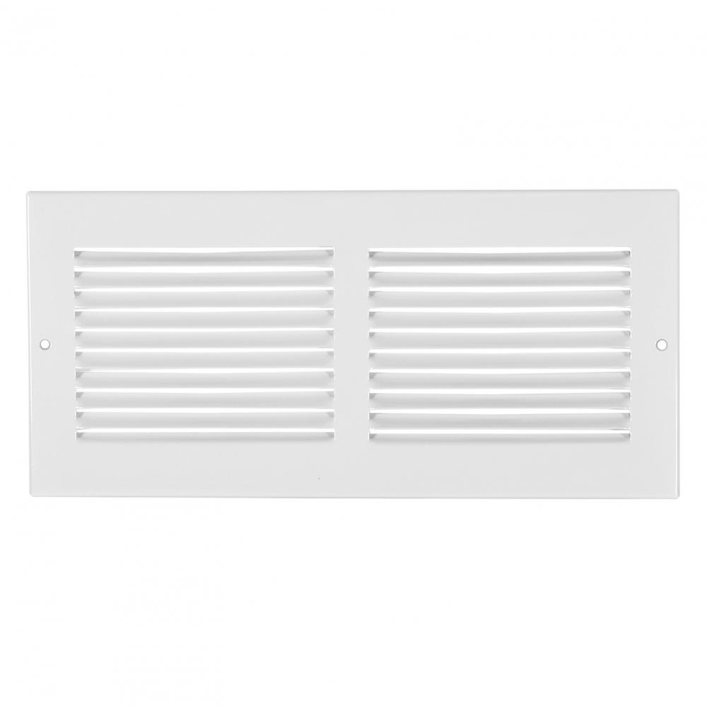 Sidewall Return Air Grille Steel 24 x 6in White