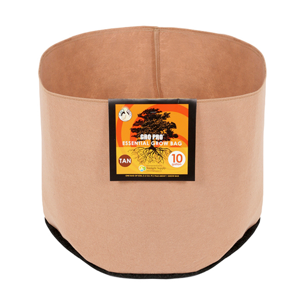Gro Pro® Fabric Growing Bag Round 2 Gallon Tan
